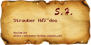 Strauber Hódos névjegykártya